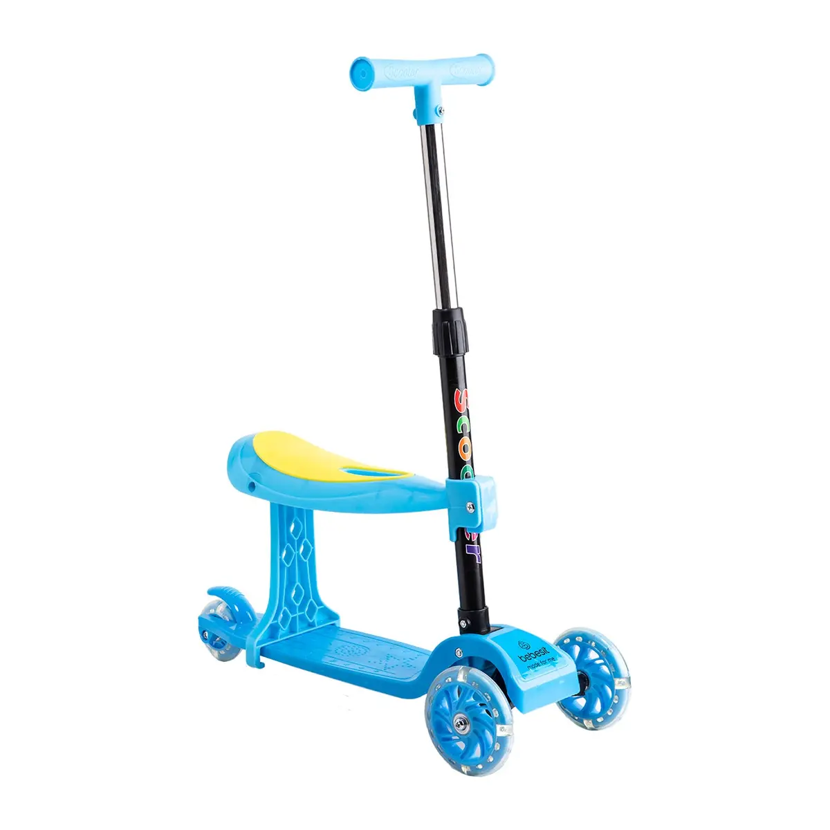 Scooter Monopatín 2 En 1 Con Asiento Xt04 Azul, Bebesit 1