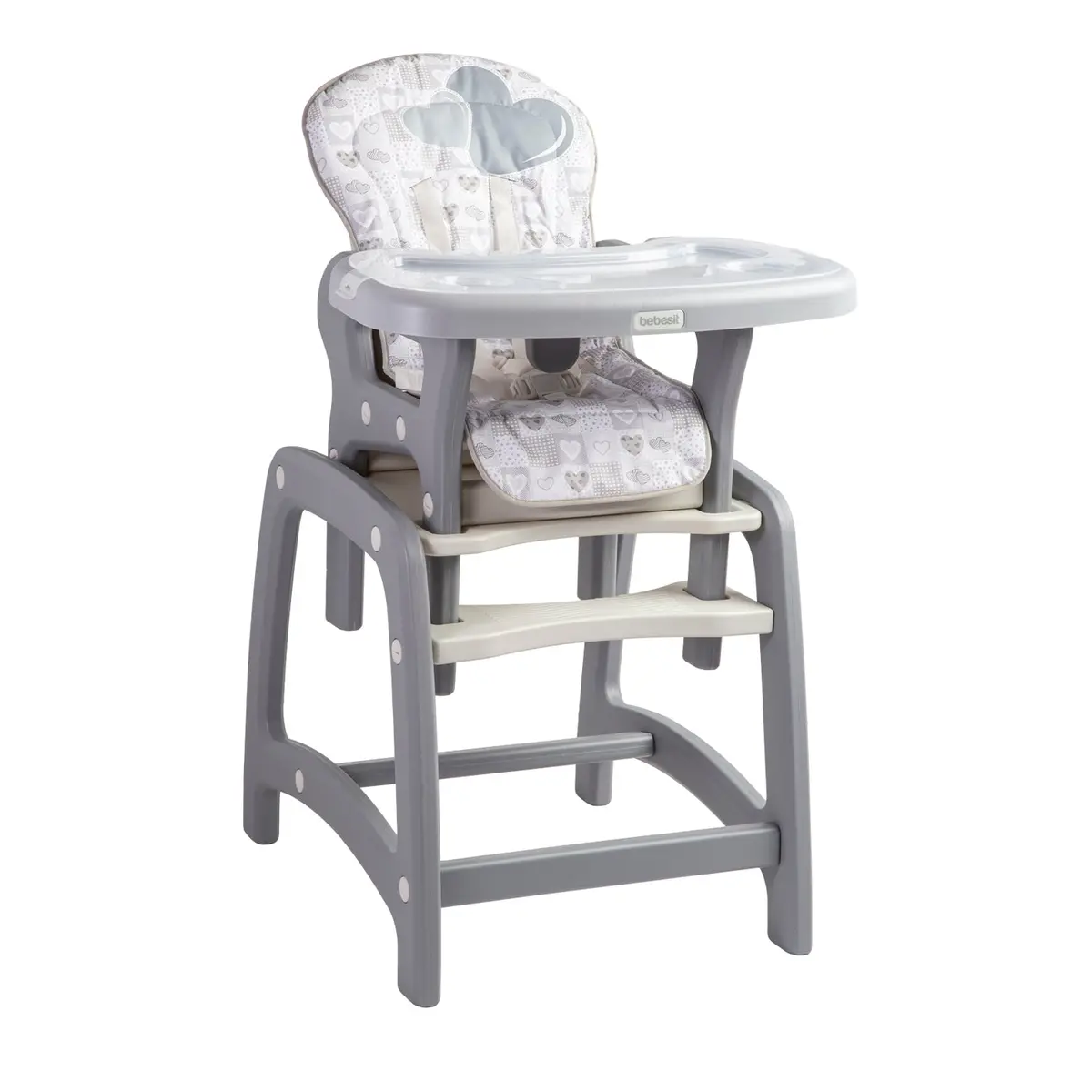 Silla De Comer Kinder 2 Gris 1