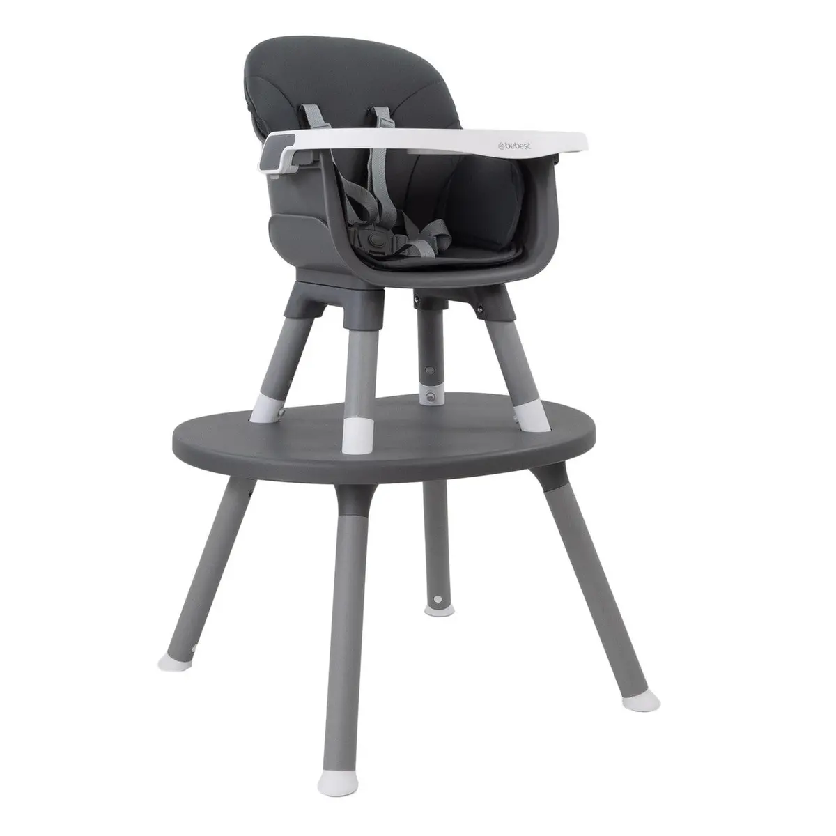 Silla De Comer Baby Desk 4 En 1 Gris 1