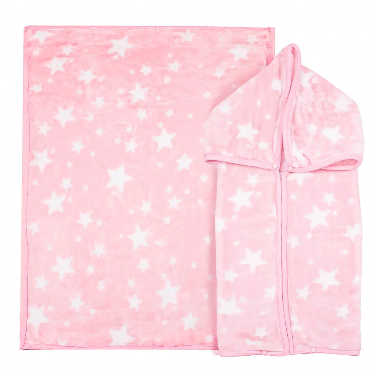 Saco Con Broche Ultra Soft Estrella 80X110cm Rosado Bebesit 1