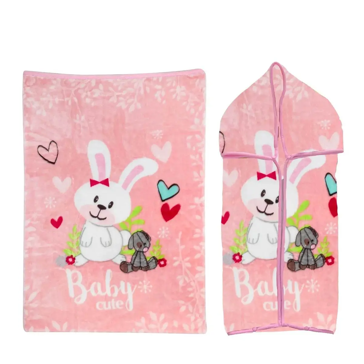 Saco Con Broche Conejo Rosa, Bebesit 1