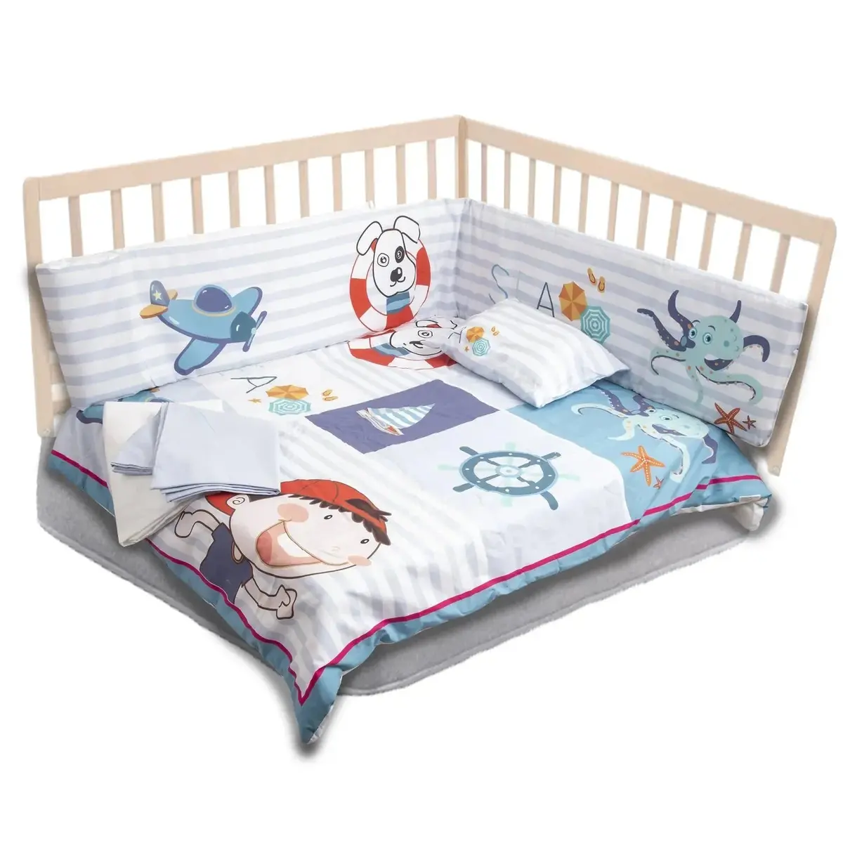 Set De Cuna Perrito Marino 5 Piezas, Bebesit 1