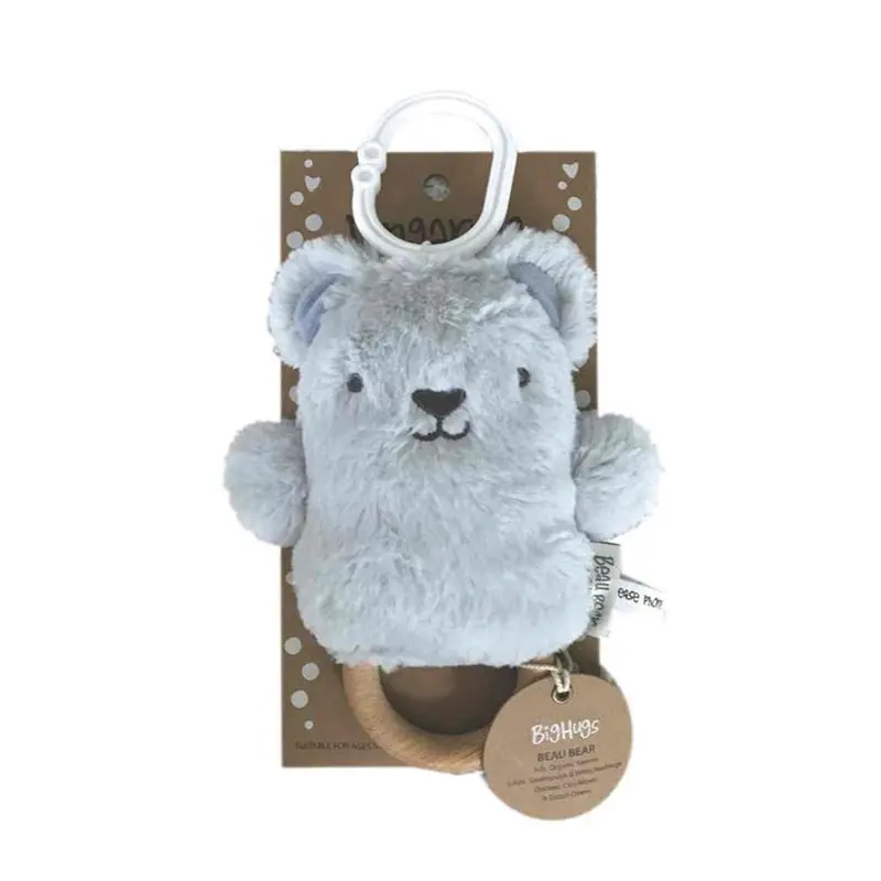 Ob Designs - Dingaring Teething Rattle - Beau Bear Blue 1