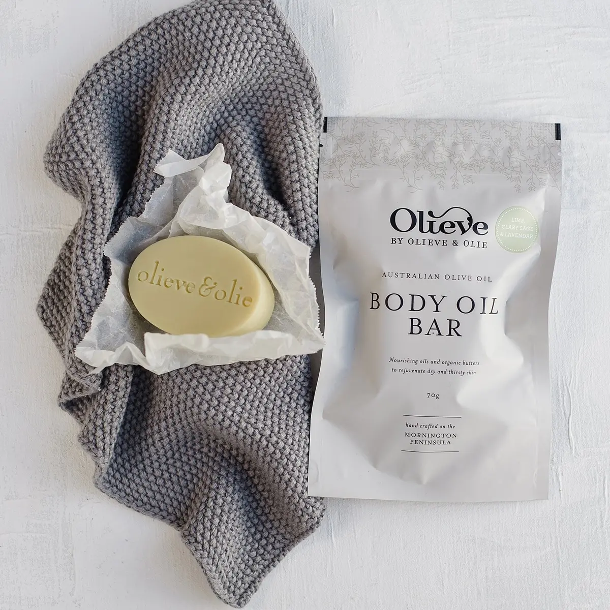 Olieve & Olie - Body Oil Bar - Lime, Clary Sage & Lavender 1