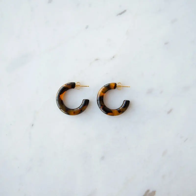 Sophie - Baby Bold Hoops - Dark Tort 1