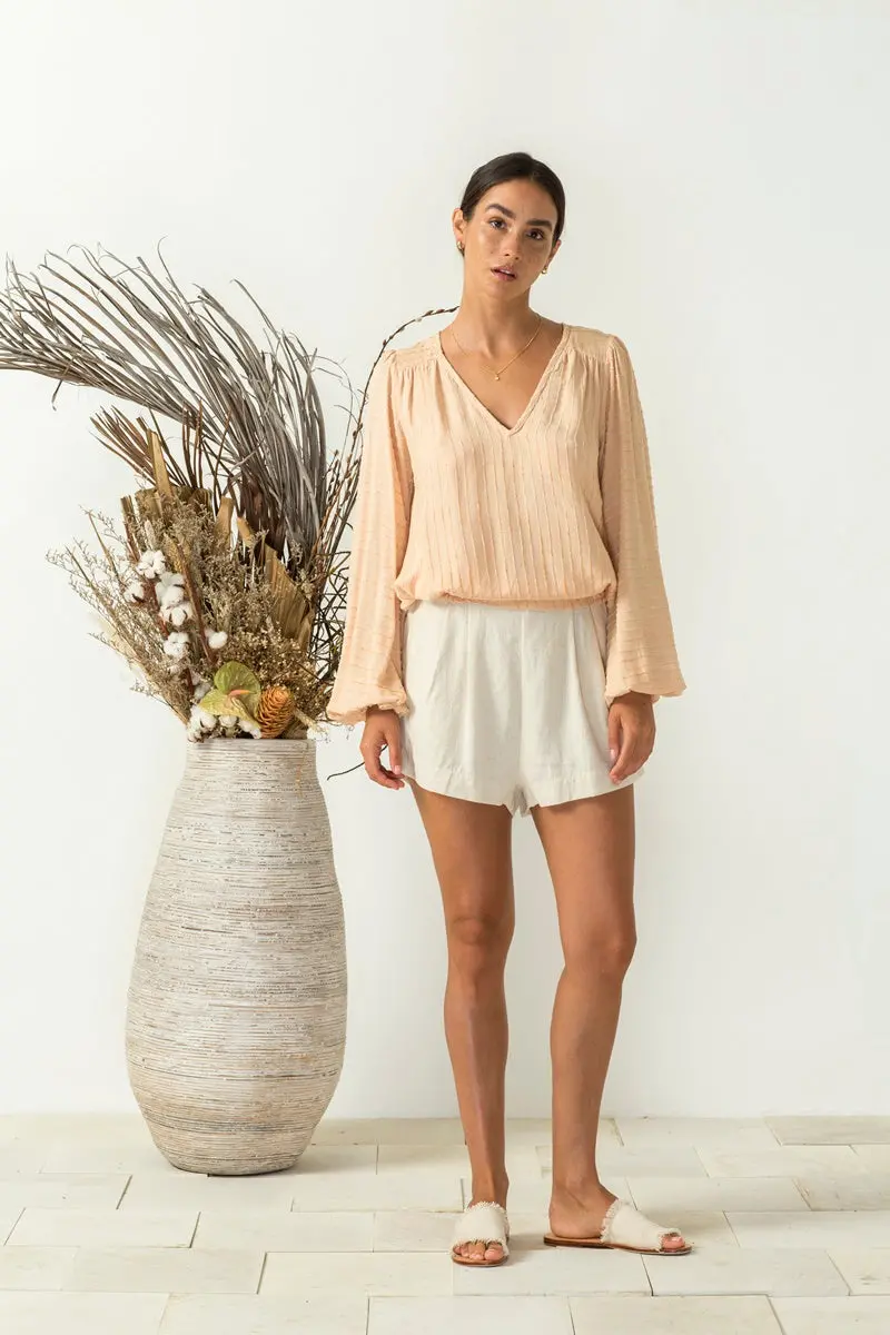 Bird & Kite - Liliana Blouse - Stripe Peach 1