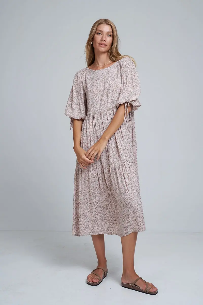 Lilya - Bonita Dress - Vintage Floral Musk Pink 1