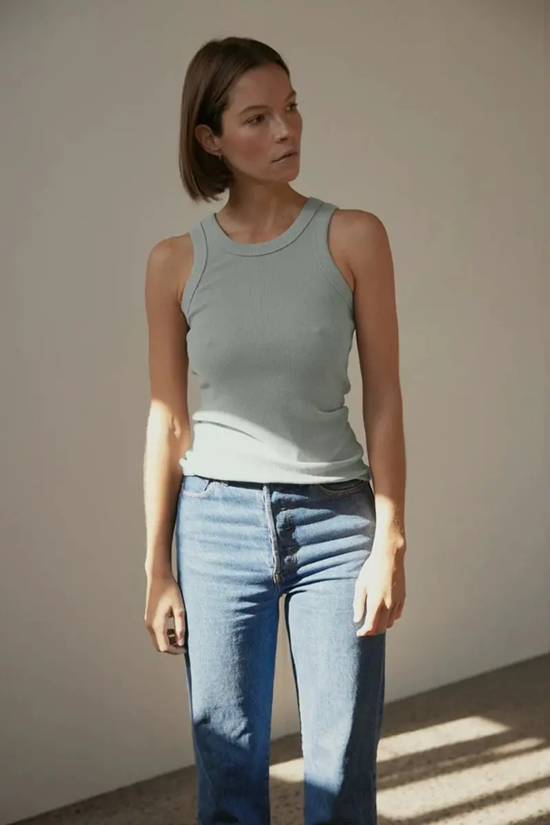 Commoners - Fitted Rib Tank - Sky 1