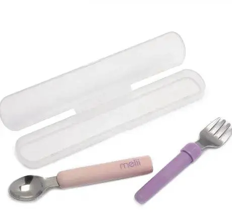 Set Cuchara Y Tenedor Rosado Morado, Melii 1