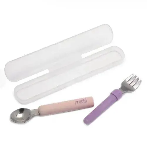 Set Cuchara Y Tenedor Rosado Morado, Melii 2