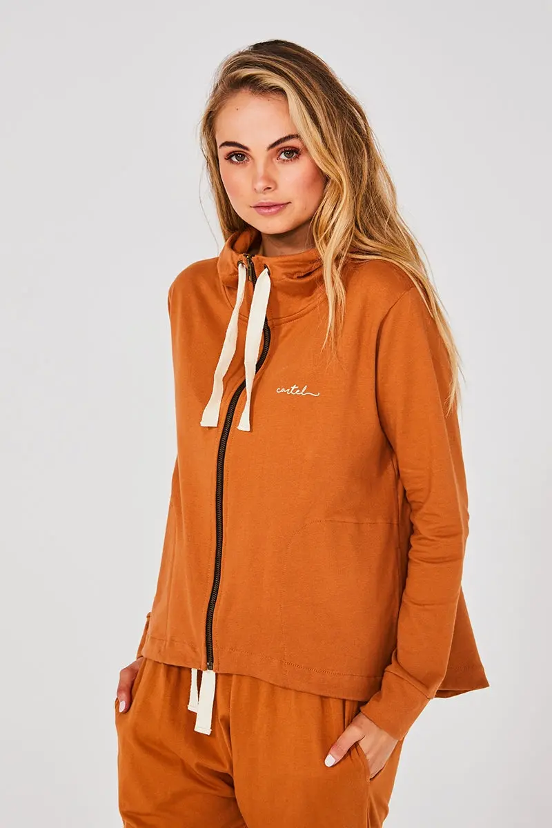 Cartel & Willow - Dion Hoodie - Rust 1