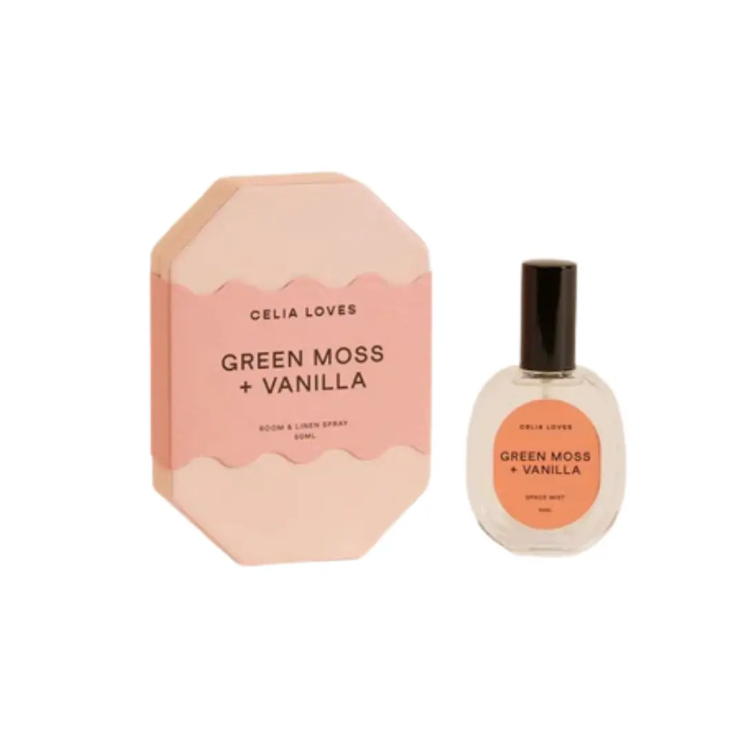 Celia Loves - Green Moss + Vanilla Room Spray 1