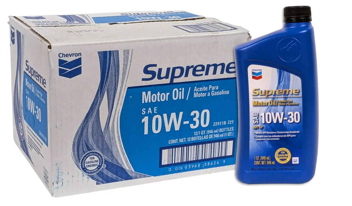 Chevron Supreme 10W-30 Motor Oil (Case Of 12) 1