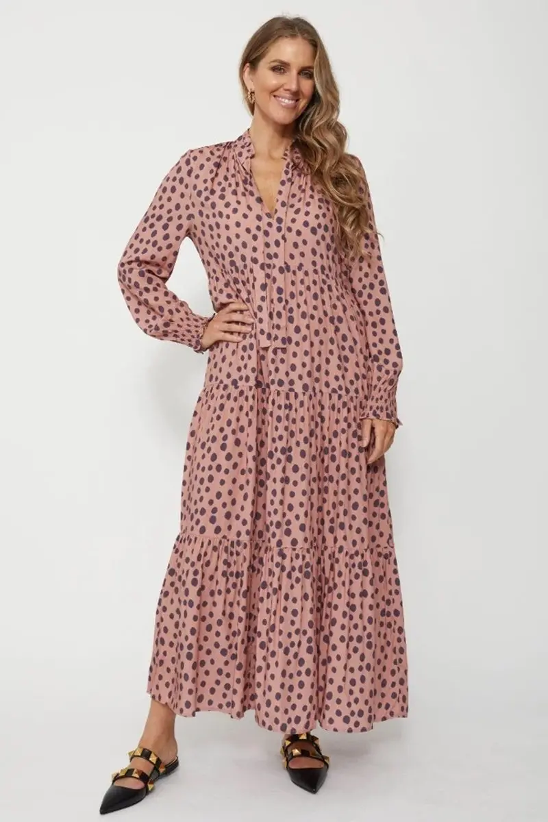 Stella + Gemma - Claudia Dress - Mulberry Spot 1