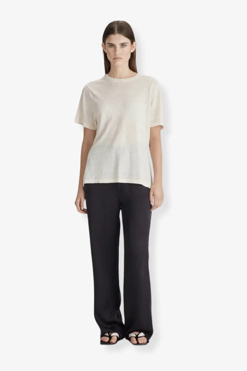 Commoners - Light Linen/Cotton Tee - Cream 1