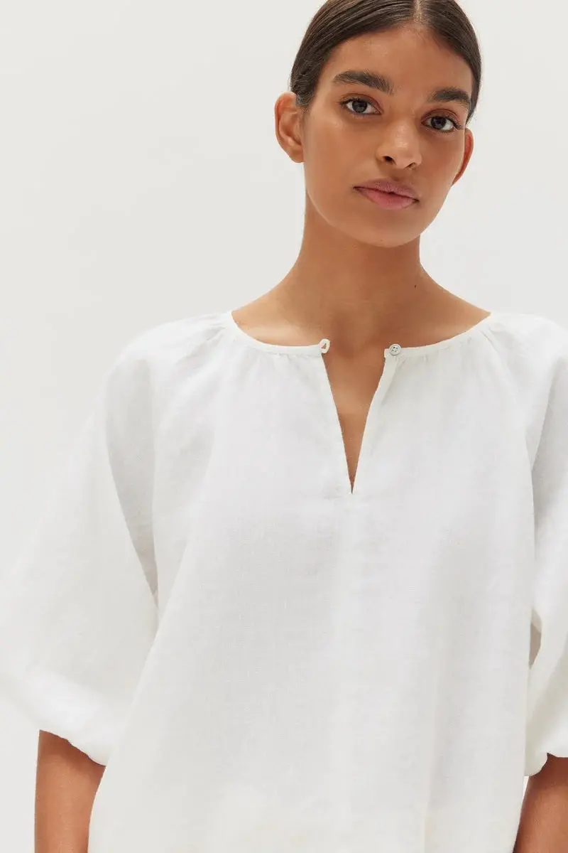 Assembly Label - Cora Long Sleeve Top - White 1