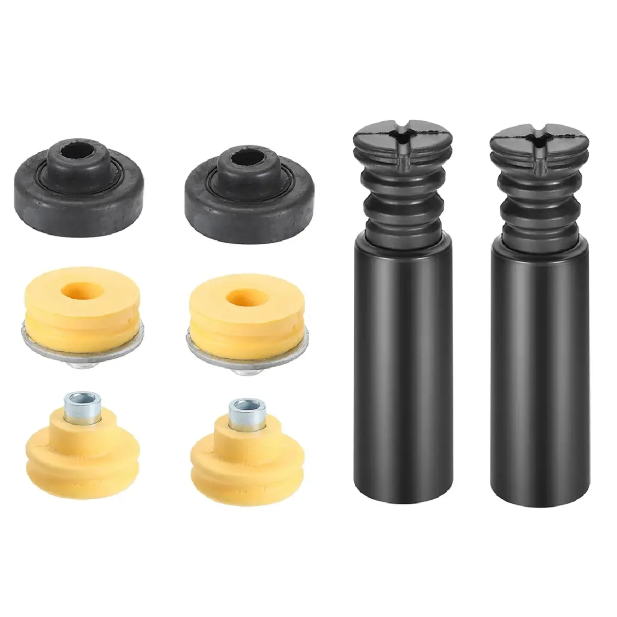 33506771738 + 33506771737 + 33536767334 + 33506767010 Rear Upper Lower Shock Absorber Mounts Grommets Bump Stops Kit 1