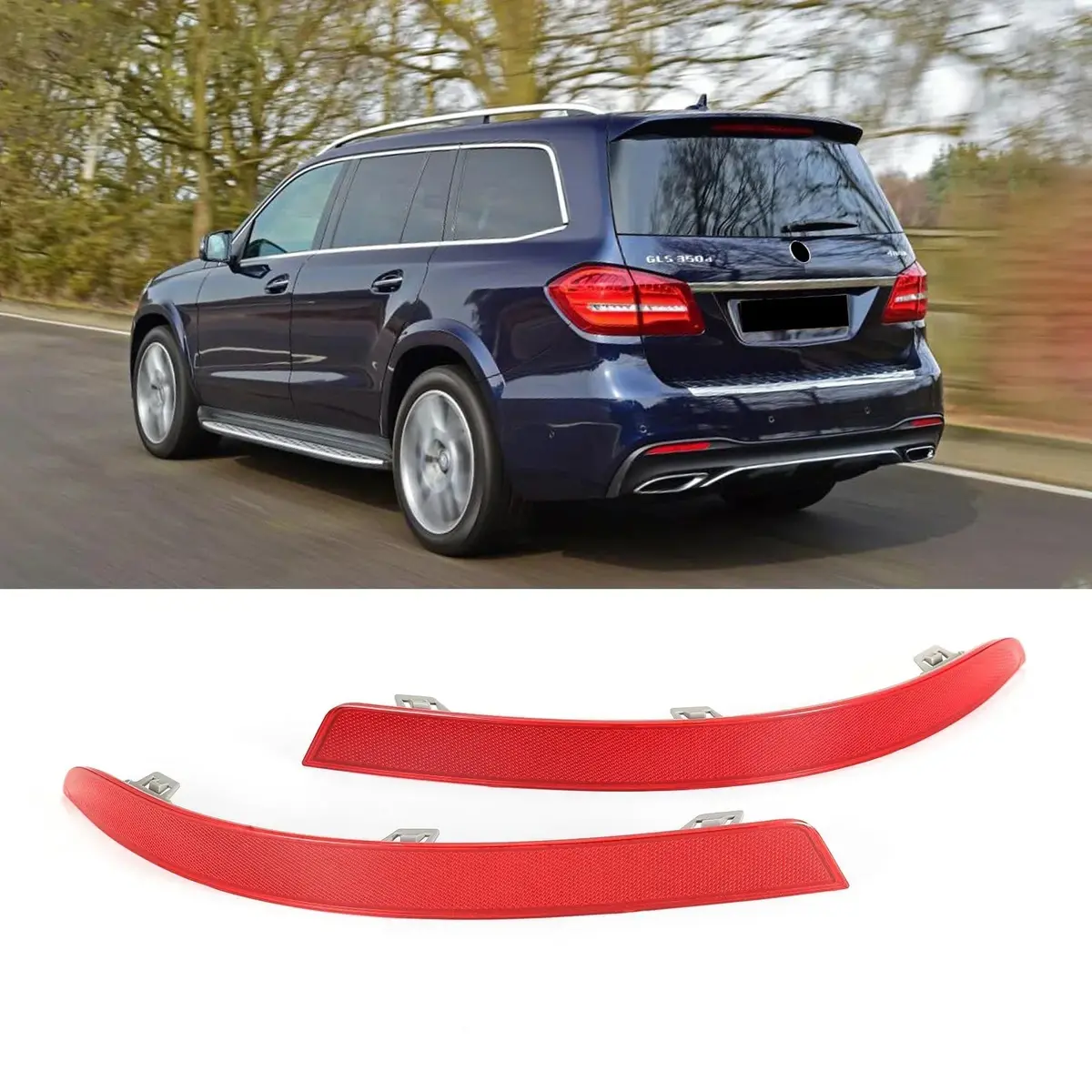 Us 1668200374 + 1668200474 Rear Bumper Reflector 1
