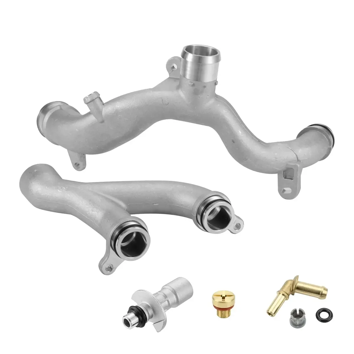 Lr090630 + Lr092992 5Pcs Aluminum Water Pump Coolant Pipe Kit 1