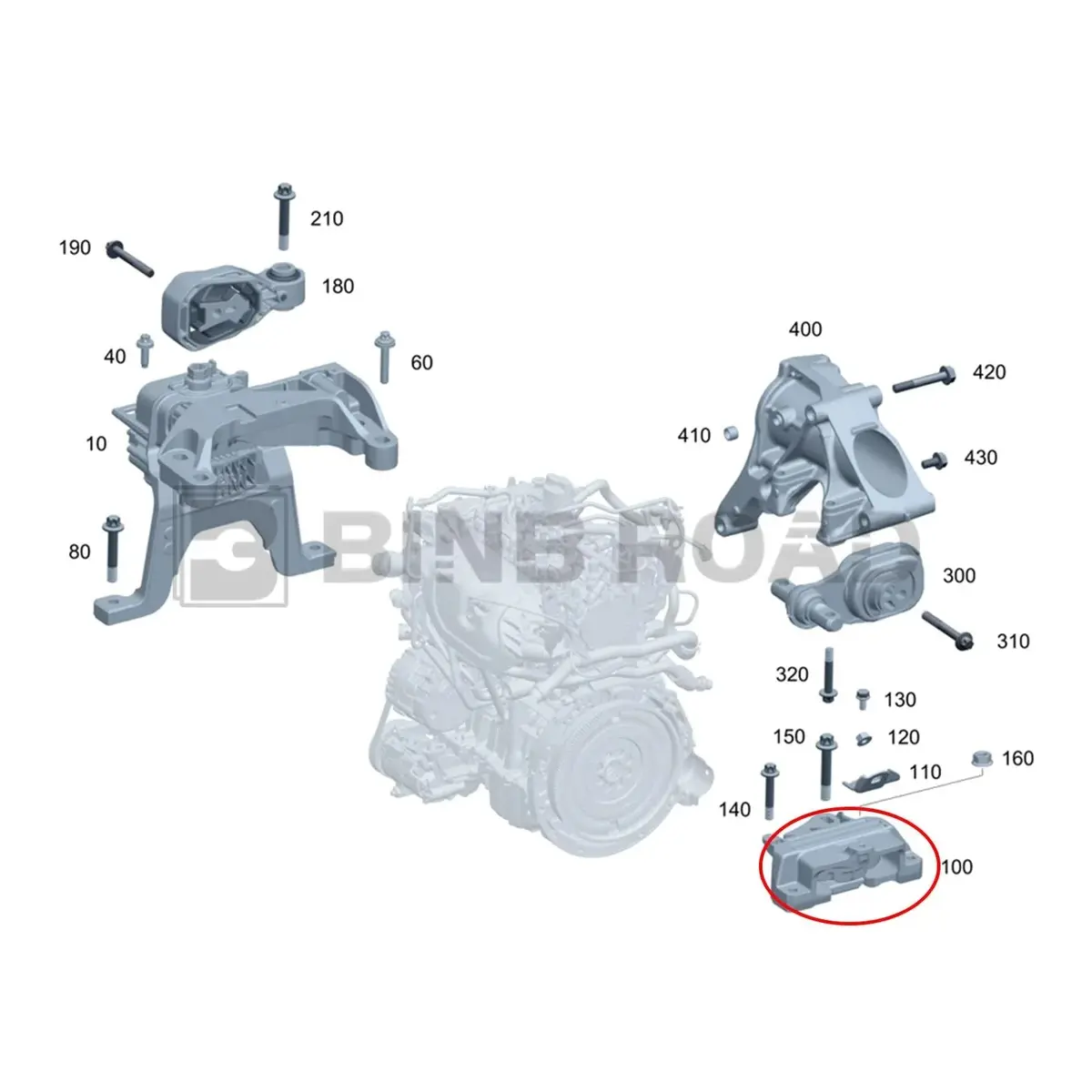 2472403100 1772407200 Left Transmission Mount 2