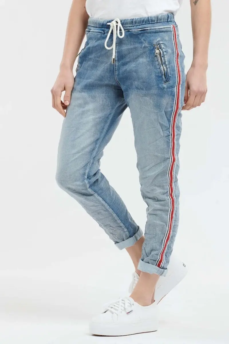 Italian Star - Denim Jogger - Ferrari Red 1