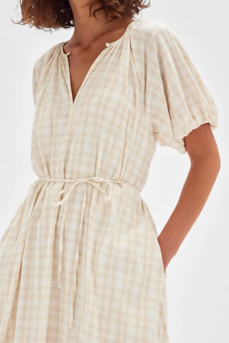 Assembly Label - Dillan Maxi Dress - Stone Check 2