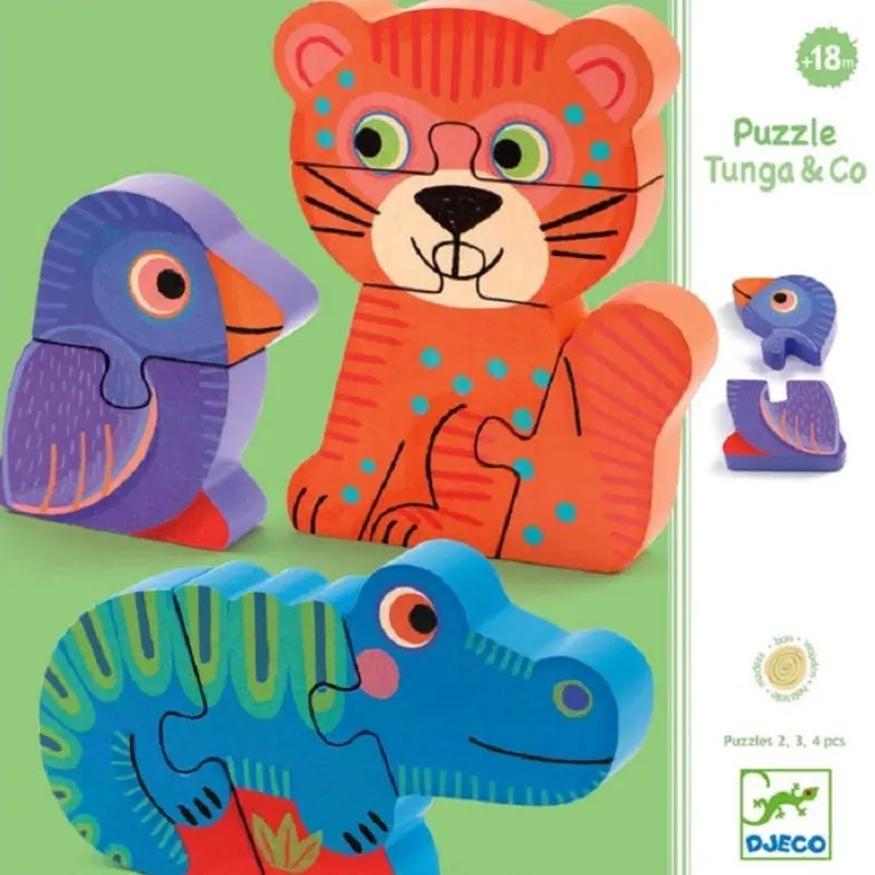 Djeco - Wooden Puzzle - Tunga & Co 1