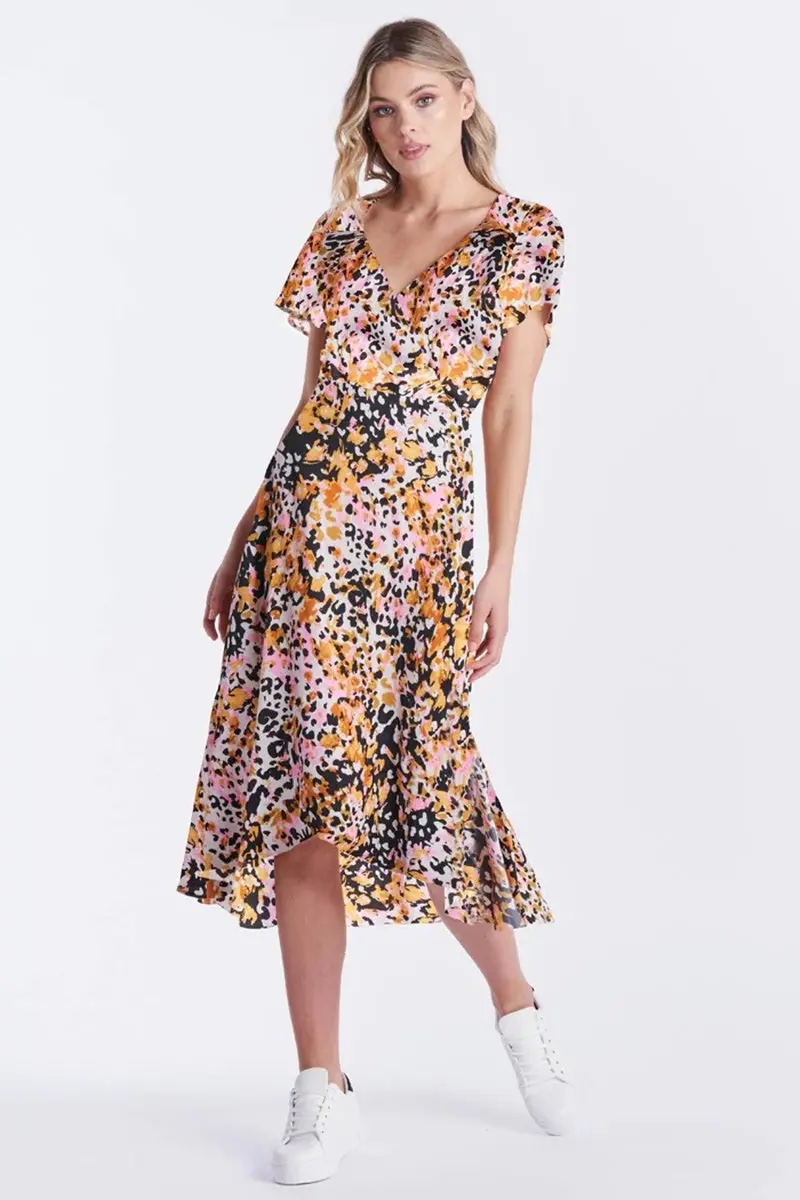 Sass - Susanna Wrap Dress - Animal 1