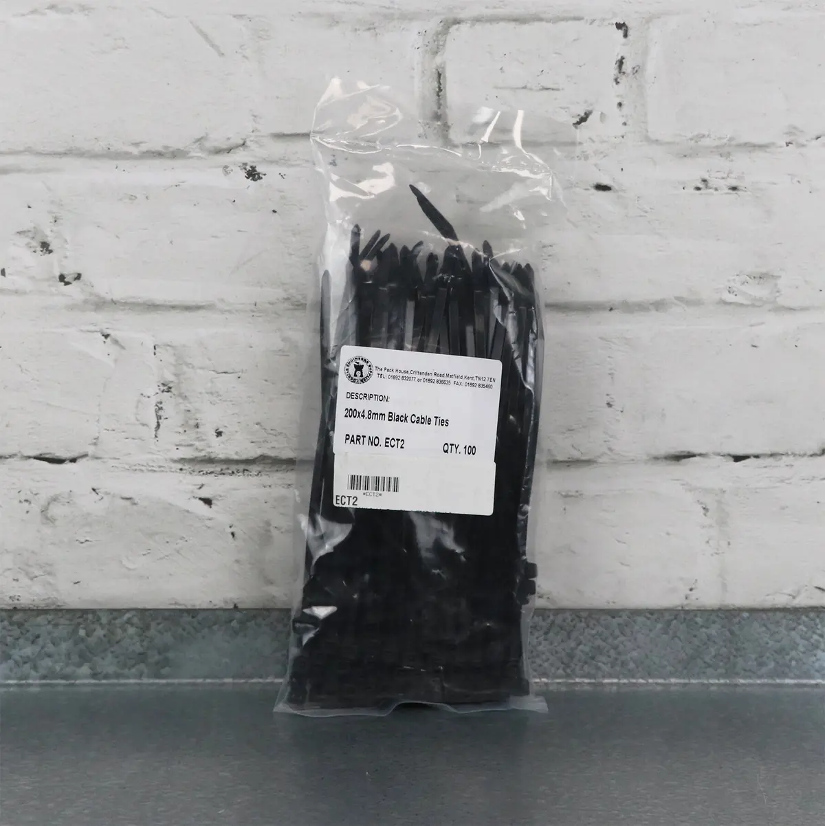 Workshop Warehouse 100Pk Black Cable Ties (200Mm X 4.6Mm) 1