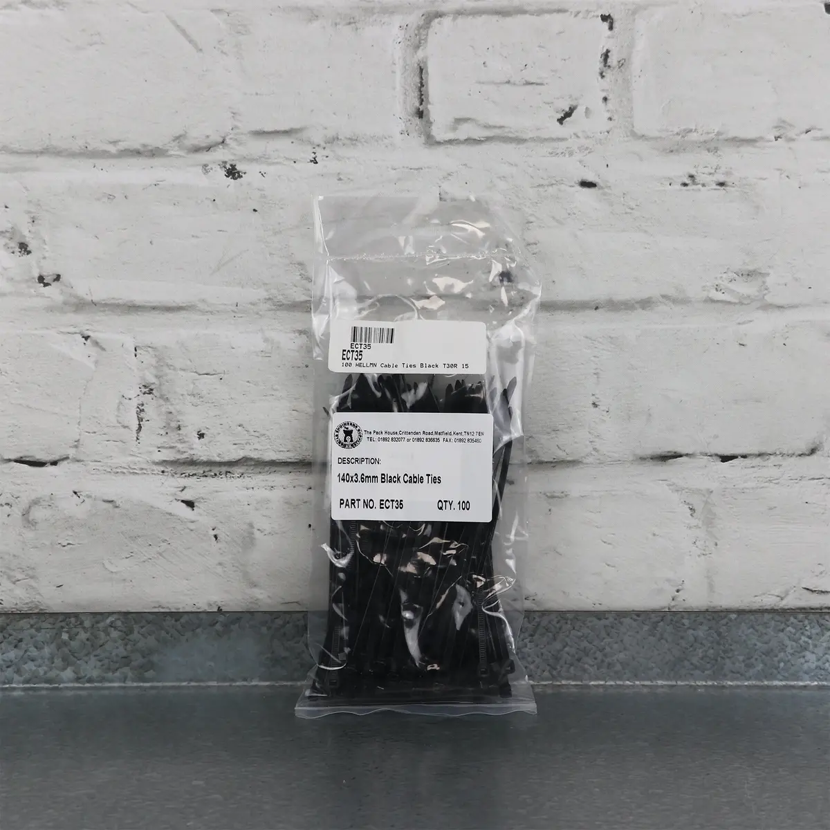 Workshop Warehouse 100Pk Black Cable Ties (150Mm X 3.5Mm) 1