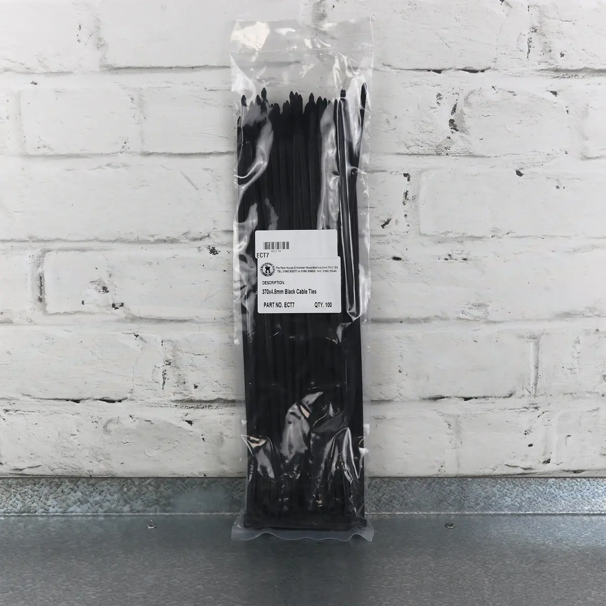 Workshop Warehouse 100Pk Black Cable Ties (390Mm X 4.6Mm) 1