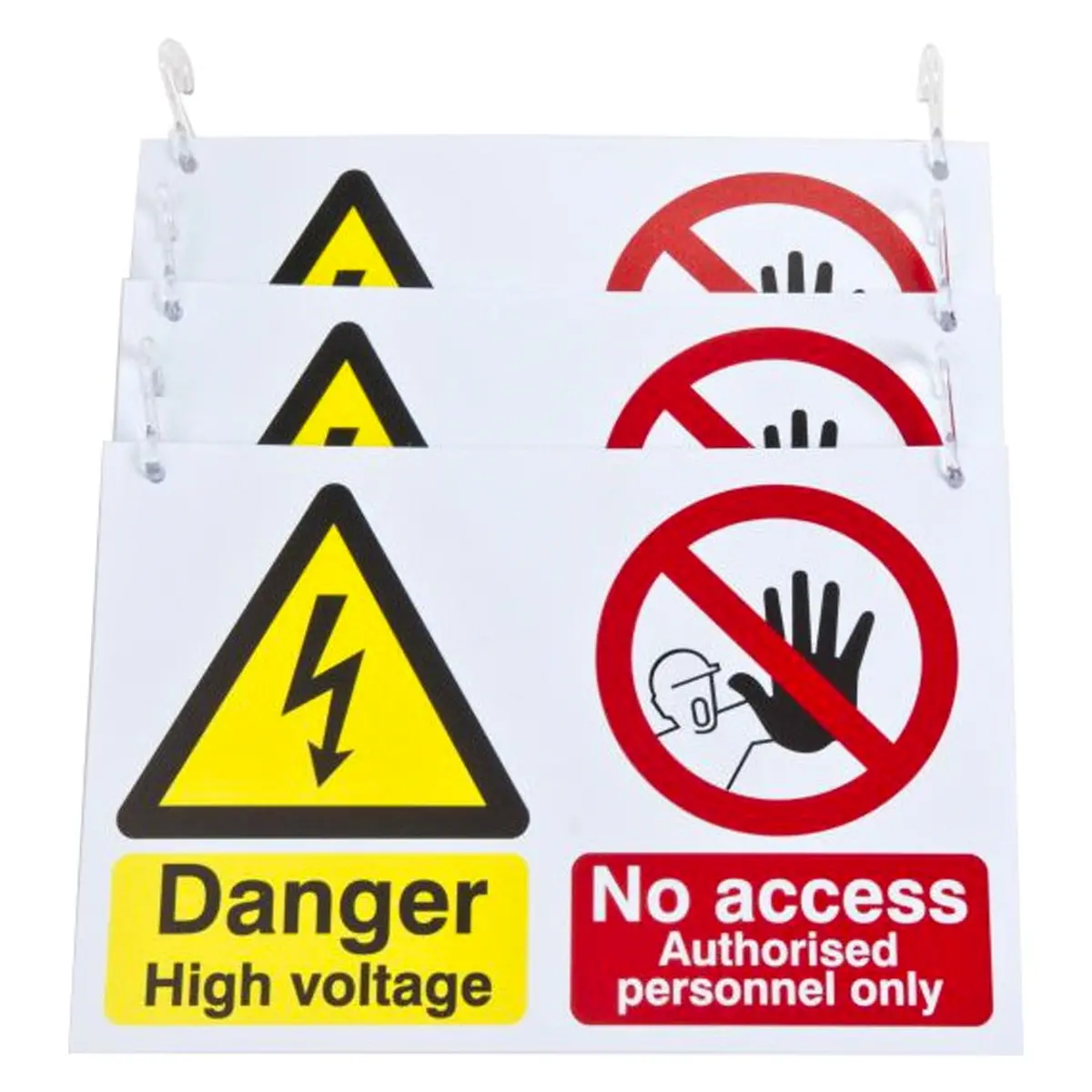 Workshop Warehouse High Voltage Signs For Chains 1