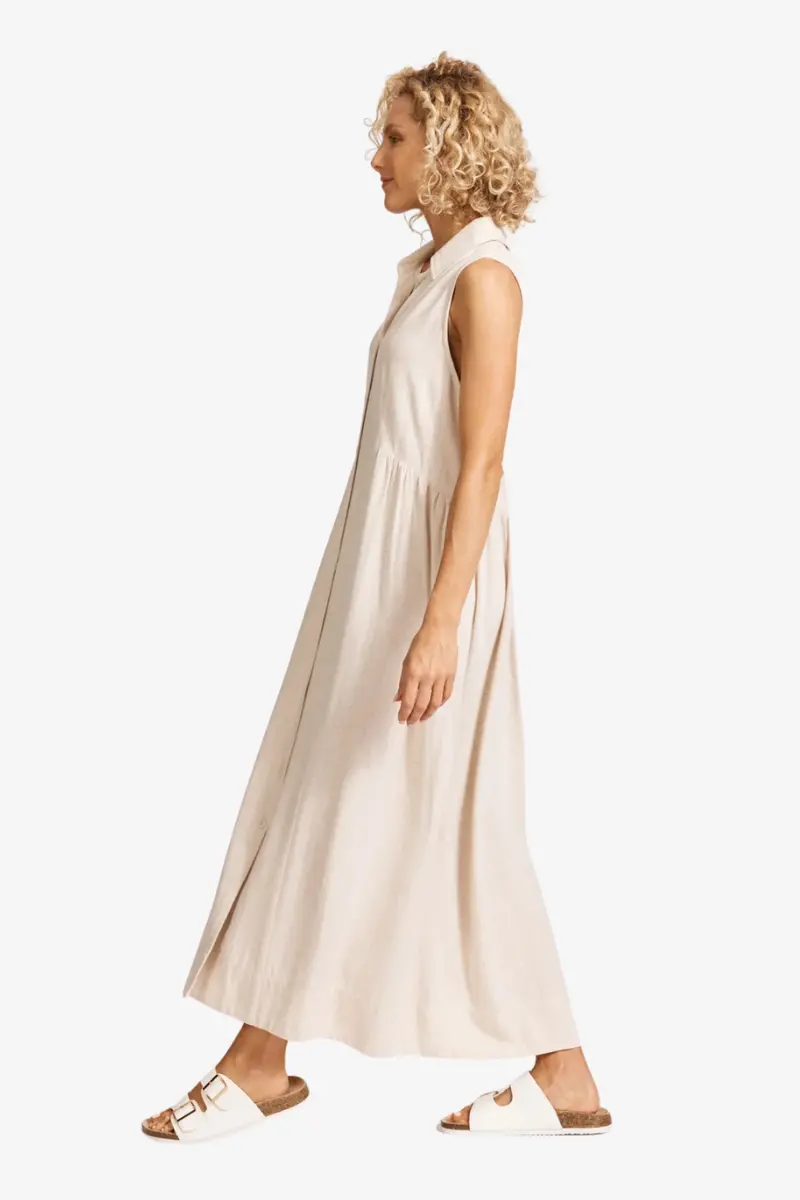 Eb & Ive - Alesia Sleeveless Shirt Dress - Tusk 1