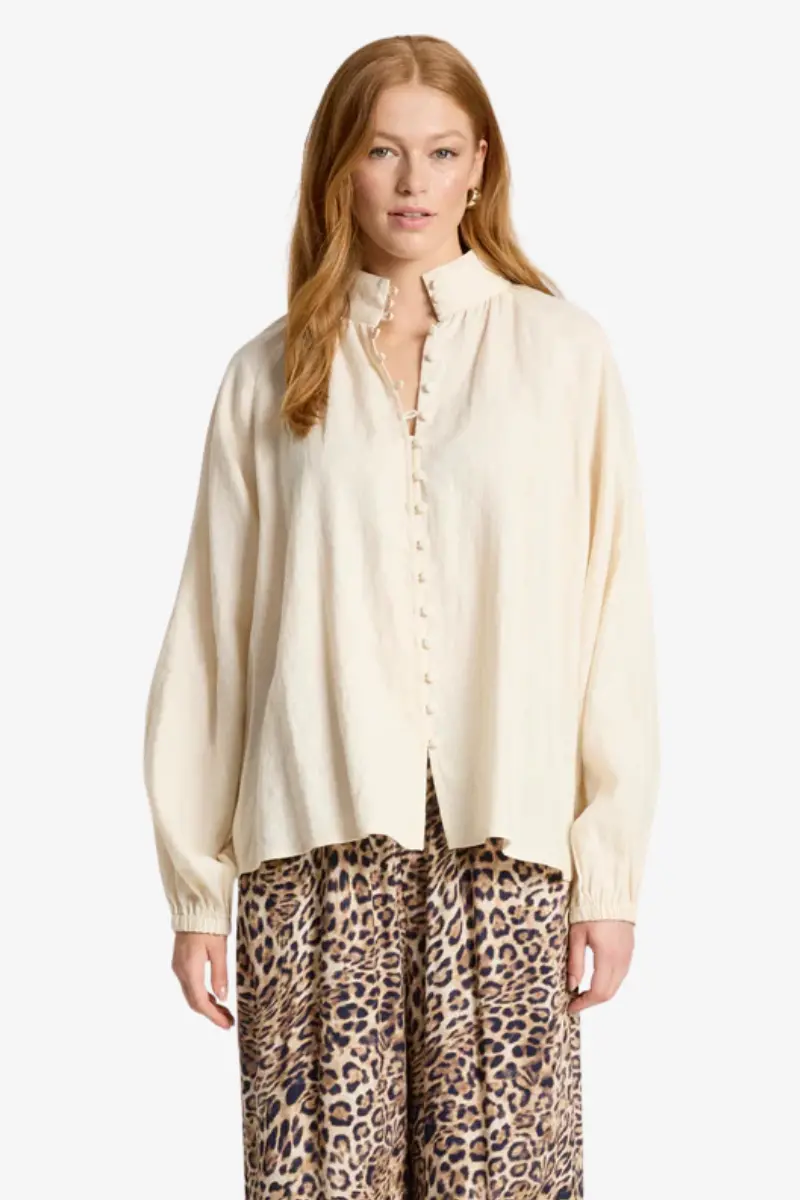 Eb & Ive - Bajau Button Shirt - Dune 1