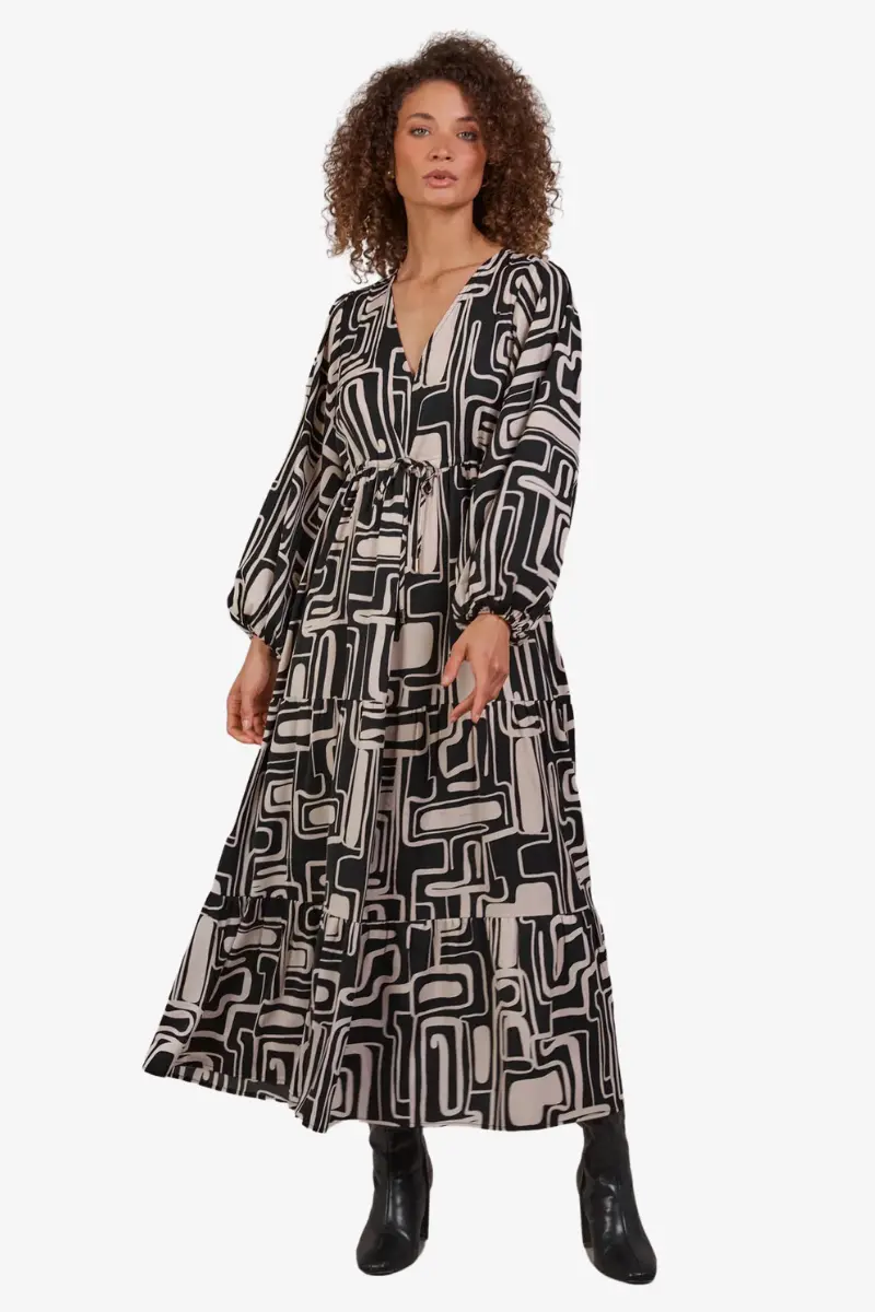 Eb & Ive - Elsie Maxi Dress - Geo 1