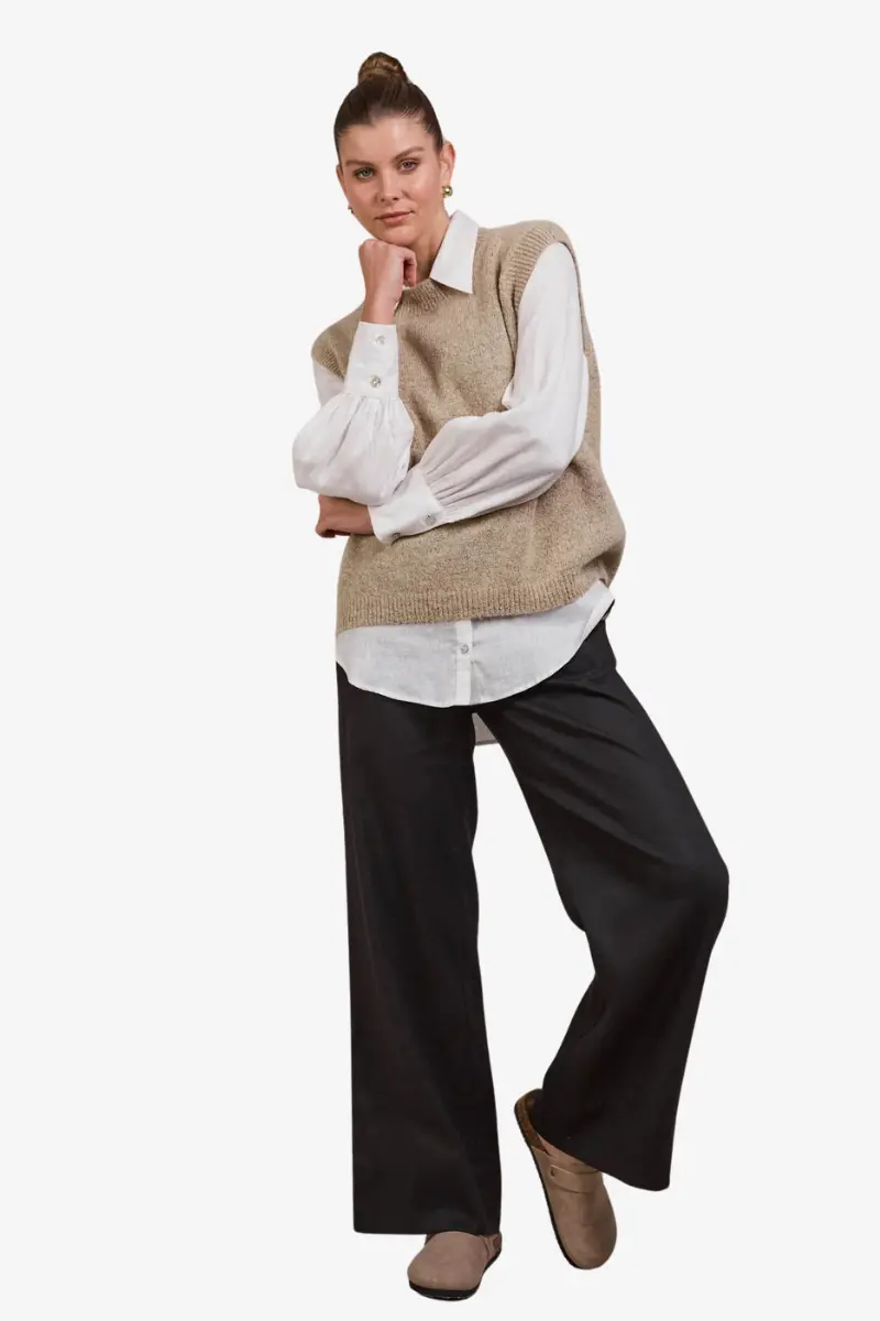 Eb & Ive - Folie Vest - Oat 1