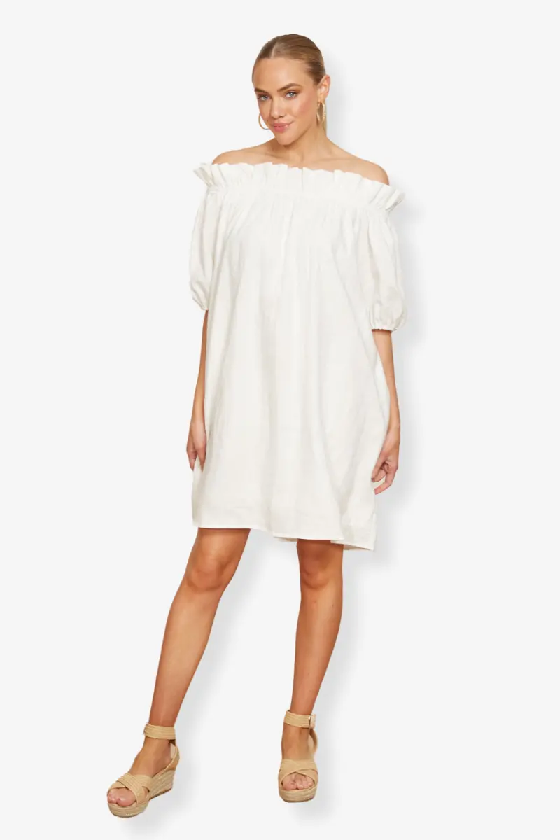 Eb & Ive - Halcyon Ruched Dress - Opal 1