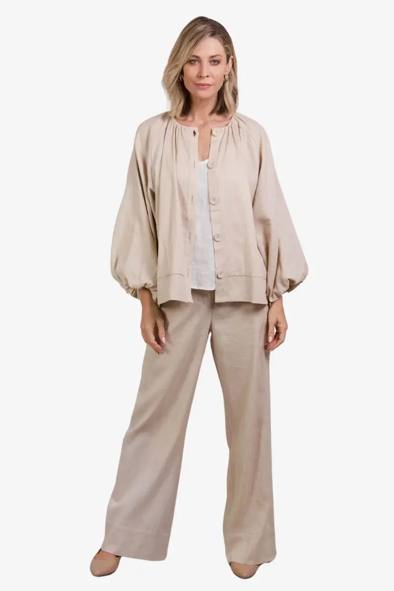 Eb & Ive - Laax Button Blouse - Ecru 1