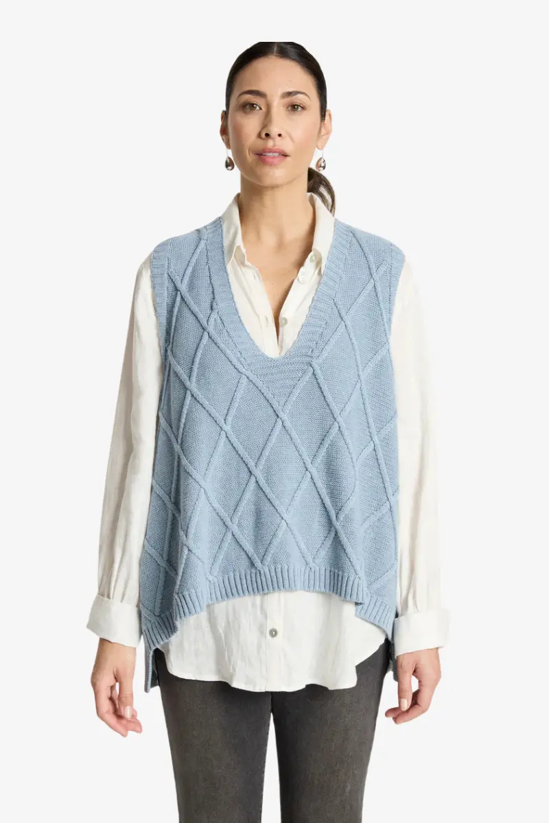 Eb & Ive - Liora Knit Vest - Lake 1