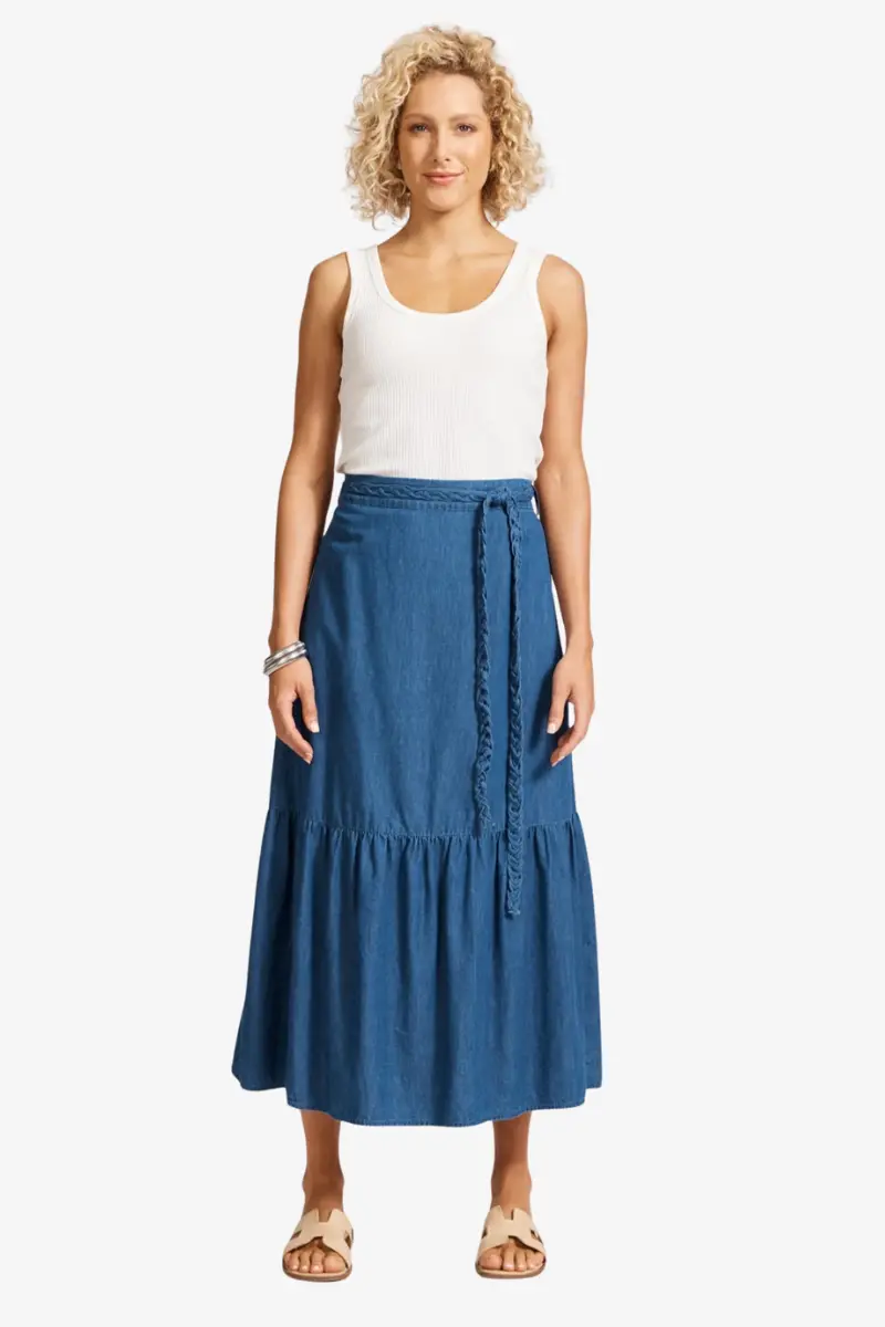 Eb & Ive - Melenia Skirt - Indigo 1