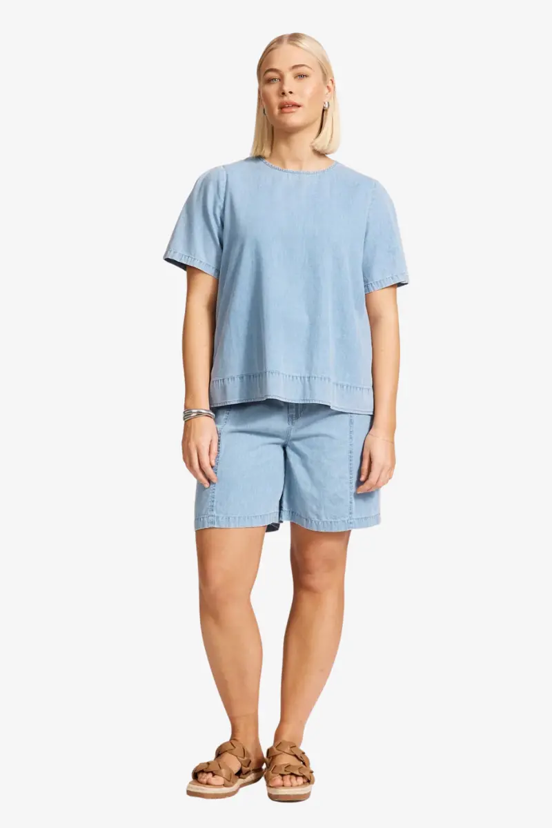 Eb & Ive - Melenia Top - Denim 1