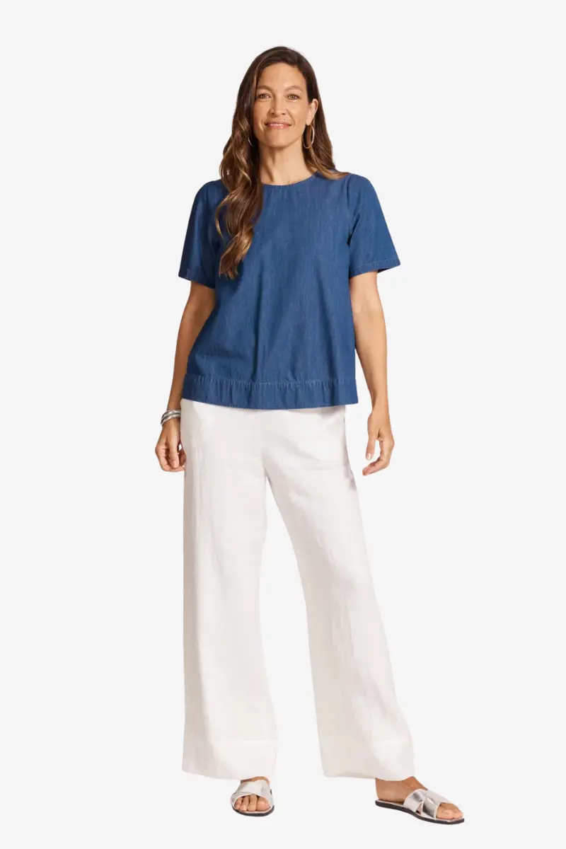 Eb & Ive - Melenia Top - Indigo 1