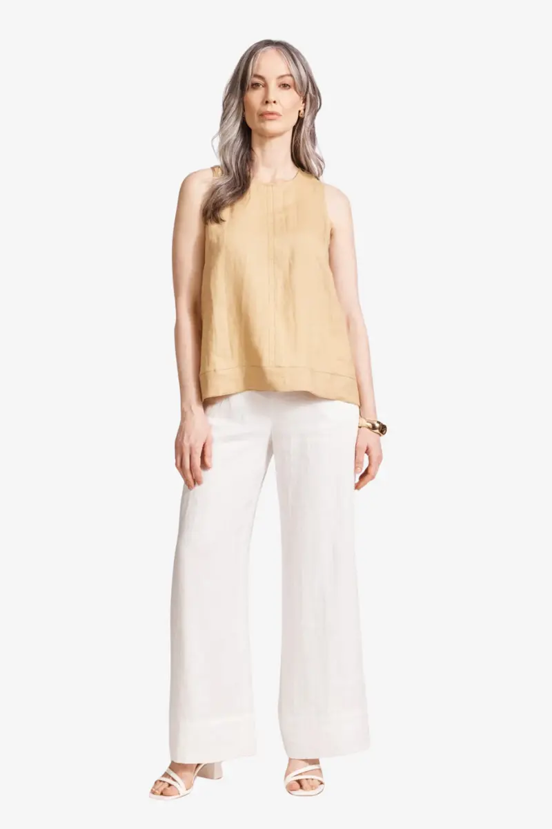 Eb & Ive - Miramar Tank Top - Camel 1