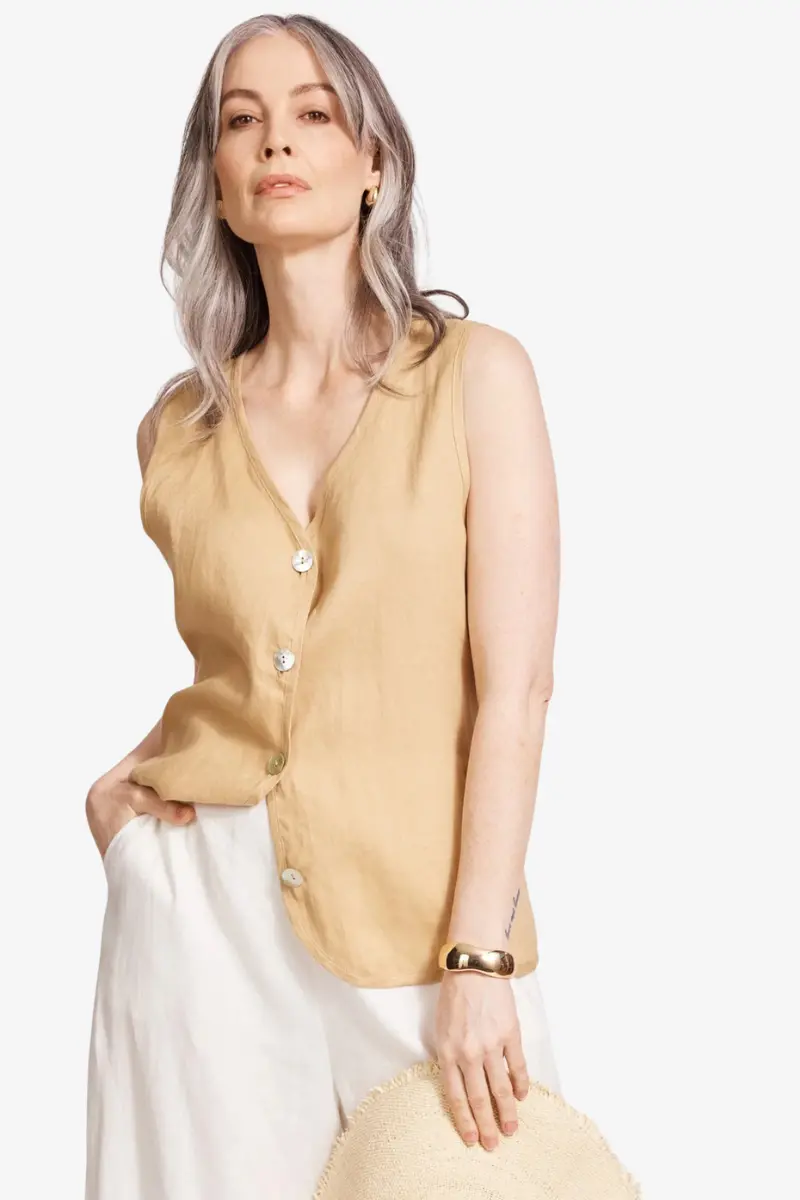 Eb & Ive - Miramar Vest - Camel 1