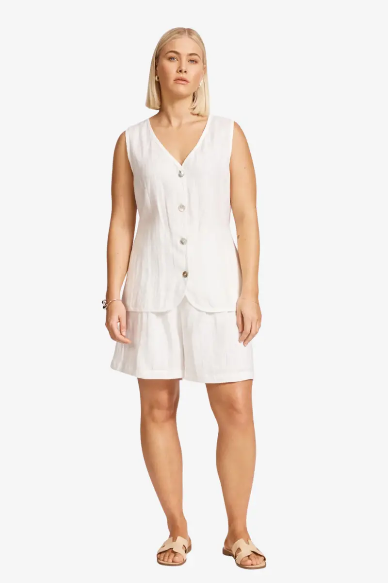 Eb & Ive - Miramar Vest - White 1