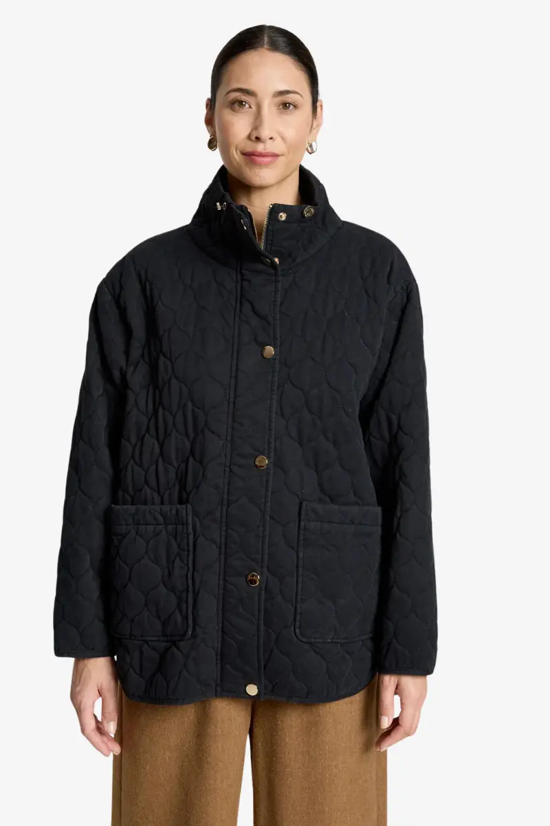 Eb & Ive - Sansi Quilted Jacket - Black 1