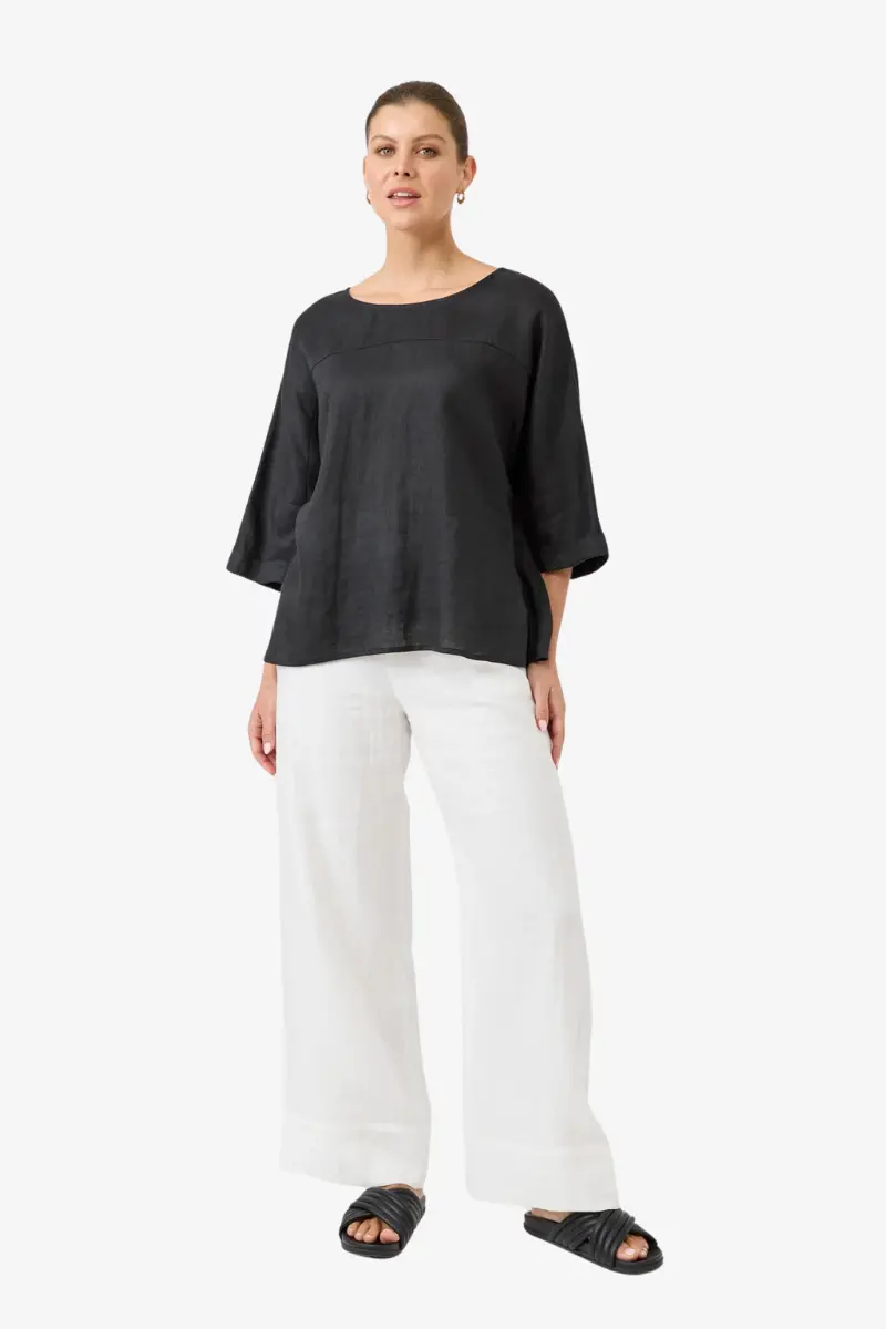 Eb & Ive - Studio Relaxed Top - Ebony 1