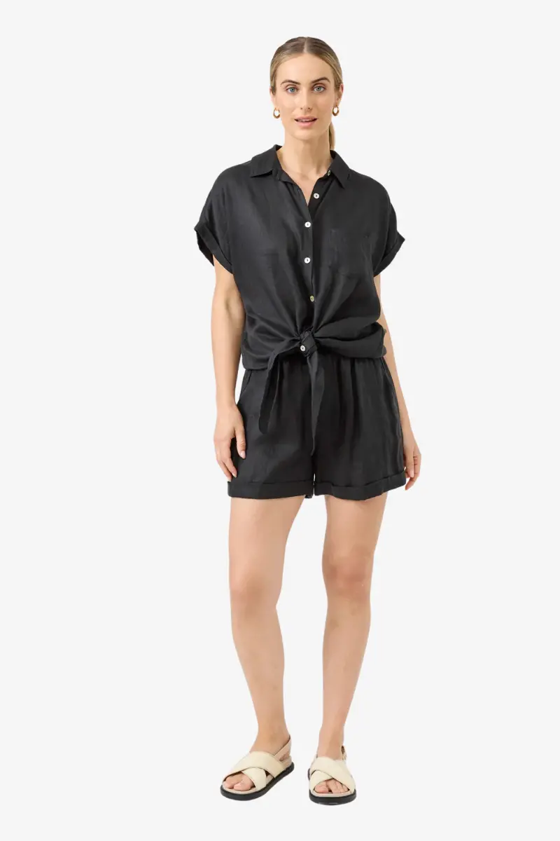 Eb & Ive -Studio Tie Shirt One Size - Ebony 1