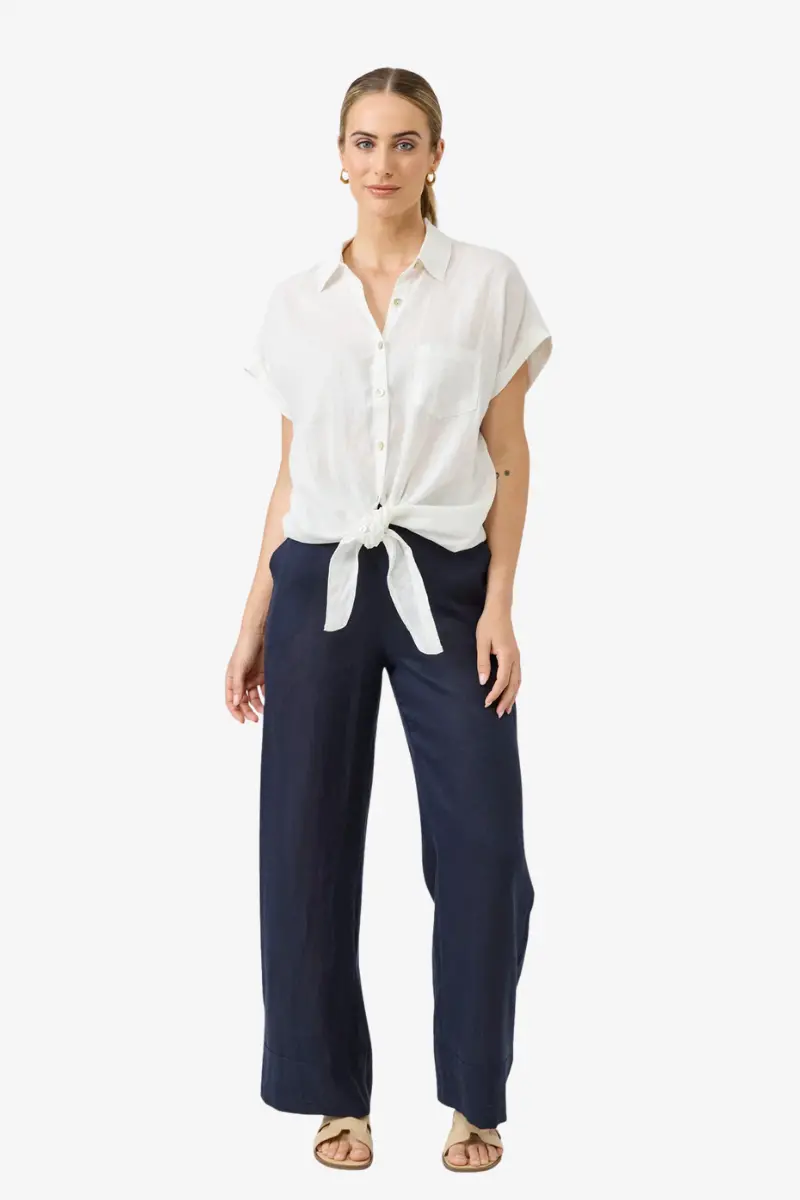 Eb & Ive - Studio Tie Shirt One Size - Salt 1