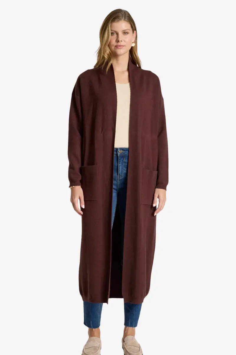 Eb & Ive - Zala Cardigan - Mahogany 1
